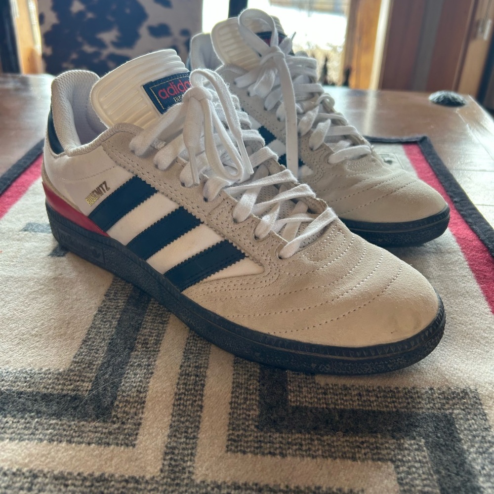 Adidas Men's White and Black Sneakers